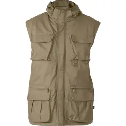Mens Heritage 2-In-1 Hunters Jacket Khaki Front Sleeveless